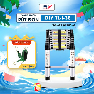 [Mã BMLTB200 giảm đến 100K đơn 499K] Thang Nhôm Rút Đơn DIY TL-I-38 chiều cao sử dụng tối đa 3.8m