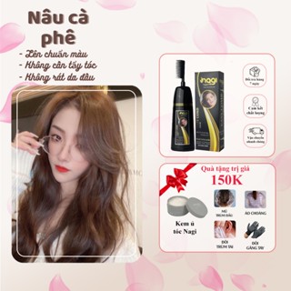 Dầu gội nhuộm tóc thảo dược màu Cafe Nagi Coffee 10 chiết xuất từ thiên chiên chai 400ml
