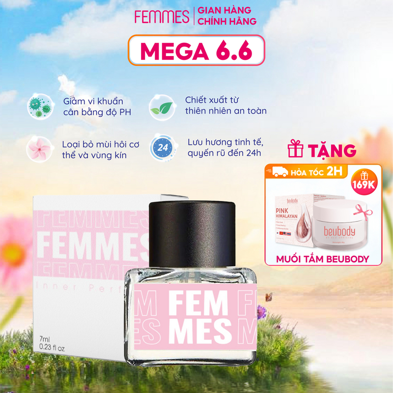Nước Hoa Vùng Kín Inner Perfume Femmes CAO CẤP chính hãng, mùi thơm quyến rũ, sexy độ lưu hương tốt dung tích 7ml