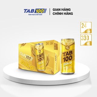 Bia lon tab 100 gold thùng 24 lon/330ml