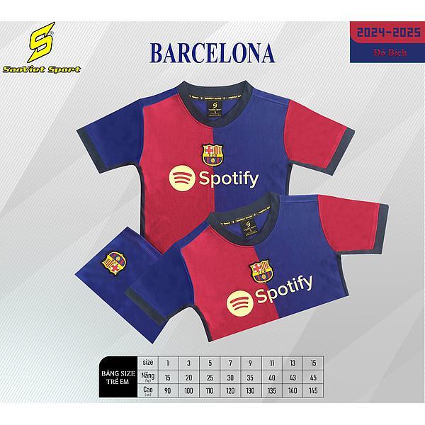 Set đồ đá bóng CLB Barca cho bé mới nhất