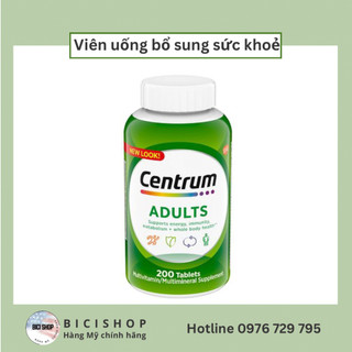Vitamin tổng hợp Centrum Adults, 1 hộp 200 viên