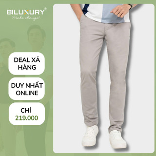  Quần kaki nam Biluxury 6QKKB001 co dãn thoải mái phom ôm vừa tôn dáng trẻ trung