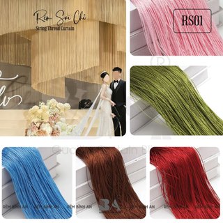 Rèm Sợi Chỉ Sợi Trơn Tối Giản - Trang Trí Nhà Ở, Tiệc Cưới, Tiệm Tóc, Nails, Spa [HÀNG LOẠI 1] DÀY CHUẨN SIZE