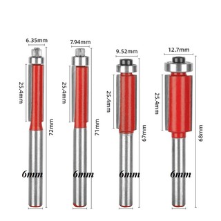 Mũi phay gỗ thẳng có bi mũi soi lấy nền Đỏ cốt 6mm mũi phay cnc