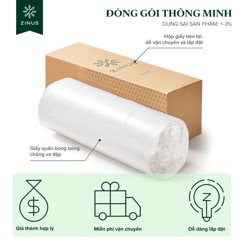 [TẶNG 2 VỎ ÁO GỐI] Nệm Foam Massage Zinus 9cm - Nâng Đỡ Cột Sống, Giảm Nhức Mỏi Toàn Thân & Thoáng Khí | BigBuy360 - bigbuy360.vn