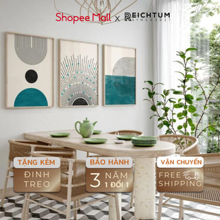Tranh treo tường SET3 của REICHTUM - Decor phòng ngủ chill/ Tráng gương/ Chất vải bền bỉ cao
