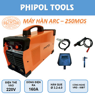 Máy hàn 250 moss PHIPOL , Chất lượng cao hàn que 3.2 đến 4.0 , kèm nhièu phụ kiện