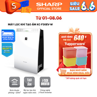 Máy Lọc Không Khí Tạo Ẩm Sharp INVERTER KC-F30EV-W Tiết Kiệm Điện - BH 12 Tháng