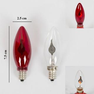 Bóng đèn trái ớt - bóng lửa 3W Hòa Thái Đỏ - Trắng thay thế ở bàn thờ
