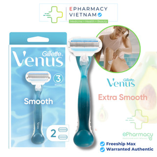  Dao Cạo Cho Nữ Gillette Venus Comfortglide Smooth 2UP  1 Cán + 2 Lưỡi  