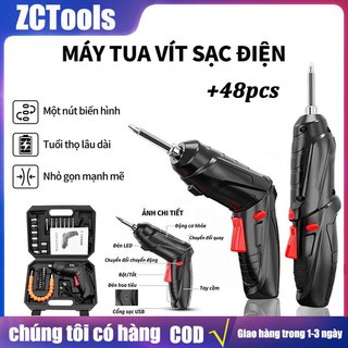 🔥freeship🔥 47/15máy bắt vít cầm tay máy khoan pin mini máy vặn vít bắt vít đa năng gia dụng thông minh 48pcs