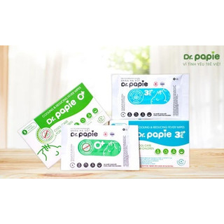 1 gói 5 khăn lau hạ sốt dr.papie 0m+/3m+