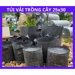 Túi vải, chậu vải trồng cây (25x 30) có quai