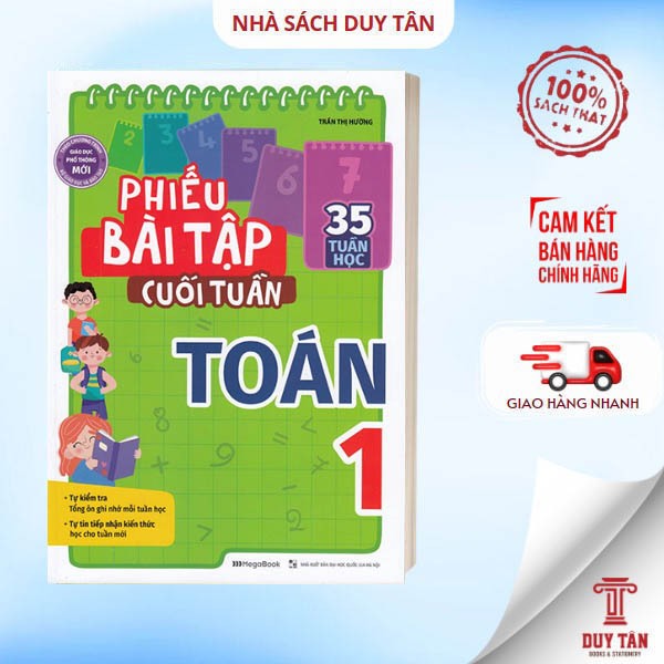 Sách - Phiếu Bài Tập Cuối Tuần Toán 1 (N23) - Megabook