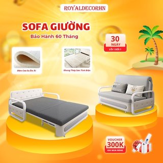 [DEAL HOT] Giường gấp gọn thông minh ROYALDECORHN ghế sofa giường khung thép, sofa giường đệm cao su