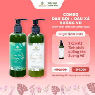Combo Dầu Gội - Dầu Xả Sương Vũ 300ml chăm sóc tóc giúp tóc mềm mịn chắc khỏe chống gãy rụng cho tóc