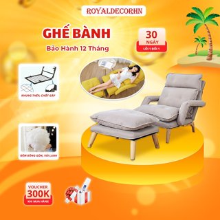 [BÁN CHẠY] Ghế Thư Giãn Nghỉ Ngơi ROYALDECORHN Sofa Lười Đọc Sách, Ghế Tựa Lưng Khung Chắc, Đệm Cực Êm