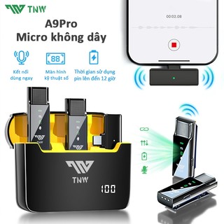 Micro Cài Áo Không Dây TNW A9Pro/A8Pro Lọc Âm Chống Ồn Có Chế Độ Tiếng Vang Tự Động Kết Nối