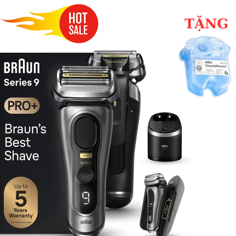 Máy Cạo Râu Braun 9575 Pro+, Máy Cạo Râu Braun Series 9 Pro, Model 2024,, Made In Germany, BH 24 Thá