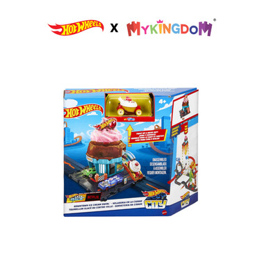 Đồ Chơi Mô Hình Tiệm Bán Kem Pink Chocolate Hot Wheels City HTN77/HDR24