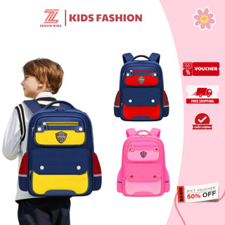 Balo tiểu học cho bé ZENZIN KIDS chống gù vải poly cao cấp đựng vừa sách vở, cặp đi học cấp 1 cho bé trai và bé gái