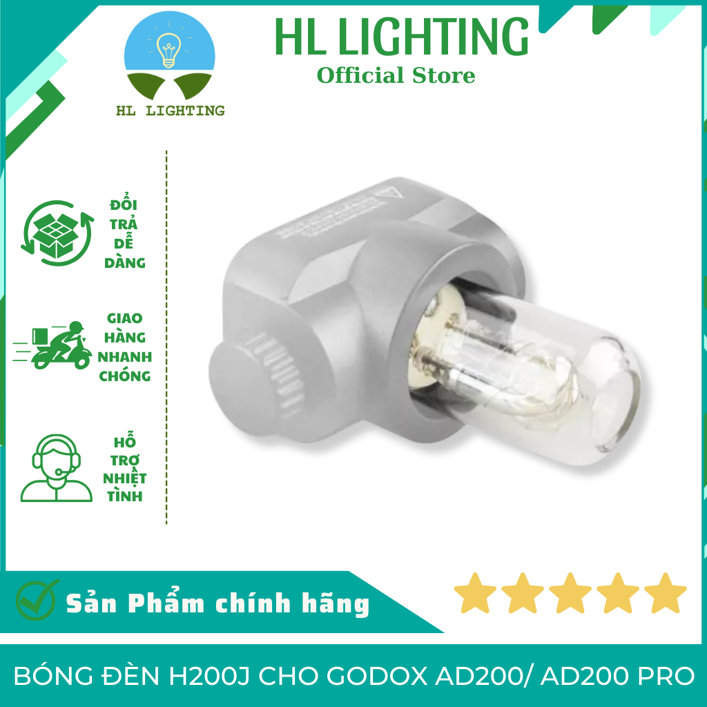 Bóng Đèn Godox H200J Cho Đèn AD200/ AD200 Pro - HL Lighting - Tiết Kiệm Năng Lượng, Tuổi Thọ Cao