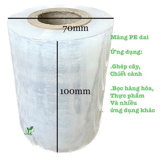 Màng PE ghép cây 100mm dẻo dai chịu nhiệt cao dùng chiết cành, cột trái cây nylon trong suốt