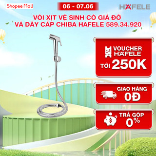 Vòi xịt vệ sinh có giá đỡ và dây cấp Chiba Hafele 589.34.920