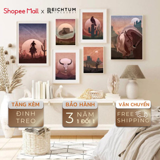 Tranh treo tường SET6 của REICHTUM - Nhà/ Decor phòng ngủ chill/ Tráng gương/ Chất vải bền bỉ