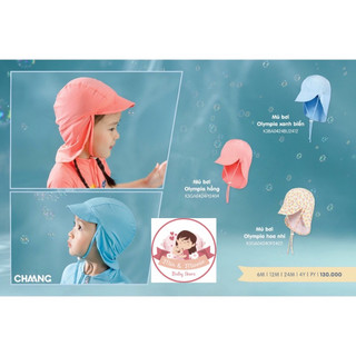 Mũ bơi vành rộng Olympia Chaang cho bé trai, bé gái từ 3 tháng đến 7 tuổi