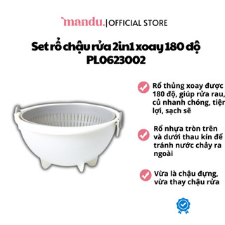 Set rổ chậu rửa 2in1 xoay 180 độ nội địa Hàn - PL0623002, chậu đựng, chậu rửa, đa năng, tiện lợi