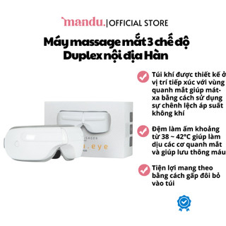 Máy massage mắt 3 chế độ nội địa Hàn Duplex, massage nén khí chườm ấm, nhạc piano thư giãn, pin khỏe