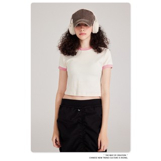 Ao thun nữ babytee mix cổ viền khác màu MAT25 - phong cách basic trẻ trung