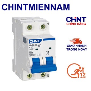 Cầu dao aptomat an toàn mcb nxb-63 2p 6a-63a 2 pha 6ka hãng chint