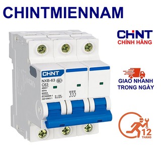 Cầu dao aptomat an toàn mcb nxb-63 3p 6a-63a 3 pha 6ka hãng chint