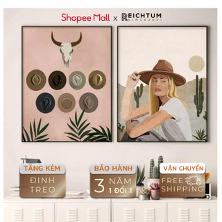 Tranh treo tường SET2 của REICHTUM - Decor phòng ngủ / Tráng gương/ Nhà/ Chất vải bền bỉ
