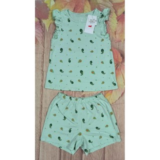 Bộ cotton mặc nhà cộc tay bé gái Canifa