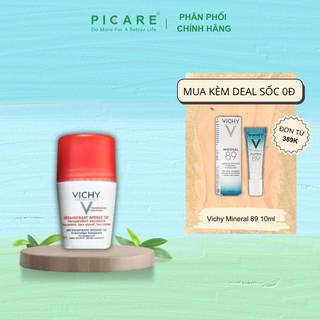 Lăn khử mùi khô thoáng vùng da dưới cánh tay 72 giờ Vichy Detransprirant Intensif 72h Transpiration Excessive 50ml