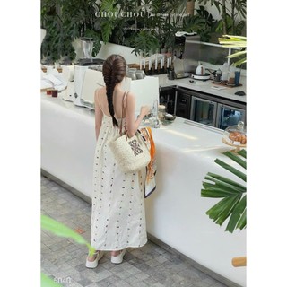 Đầm Lụa Babydoll Cột Dây In Hoa Cute