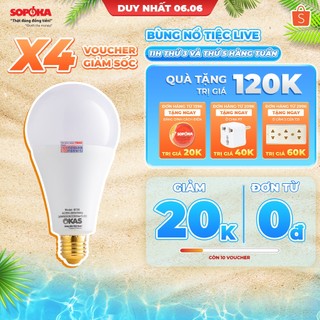 Bóng đèn LED BT SOPOKA 3W-20W ánh sáng trắng