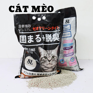 Cát Mèo Nhật đen Moon Cat chính hãng, thơm lâu, vón cục khử mùi túi 8L. Tổng kho cát mèo