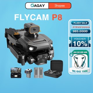 Flycam giá rẻ P8 pro chổi than, flycam mini chụp ảnh trên không, độ nét cao tránh chướng ngại vật GAGAY GD985