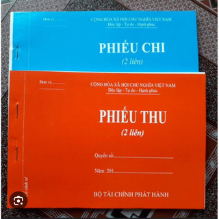 02 Quyển  Phiếu thu - chi 1- 2-3 liên A5, giấy đẹp (~100 tờ/quyển)