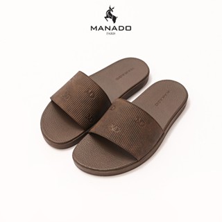 Dép Lê, Dép Quai Ngang Nam Manado, Quai Khâu Liền Đế, Quai Da Da Nubuck, Đế Cao Su Mềm-Mã MND34 (N)