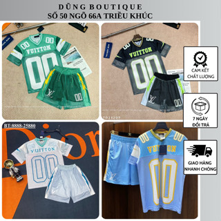 [Có video] Bộ Quần Áo Nam Chữ LV Dập Nổi Siêu Chất - Bộ Thể Thao LV Đen Siêu Đẹp Cho Nam