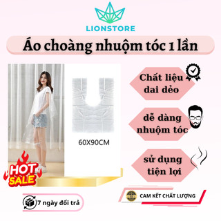 Áo choàng nhuộm tóc nilon dùng 1 lần hỗ trợ nhuộm tóc tại nhà và salon