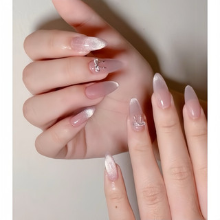 Nailbox Thiết Kế Mắt Mèo Charm Nơ Xinh Thạch Hồng C121 byCici.nailbox