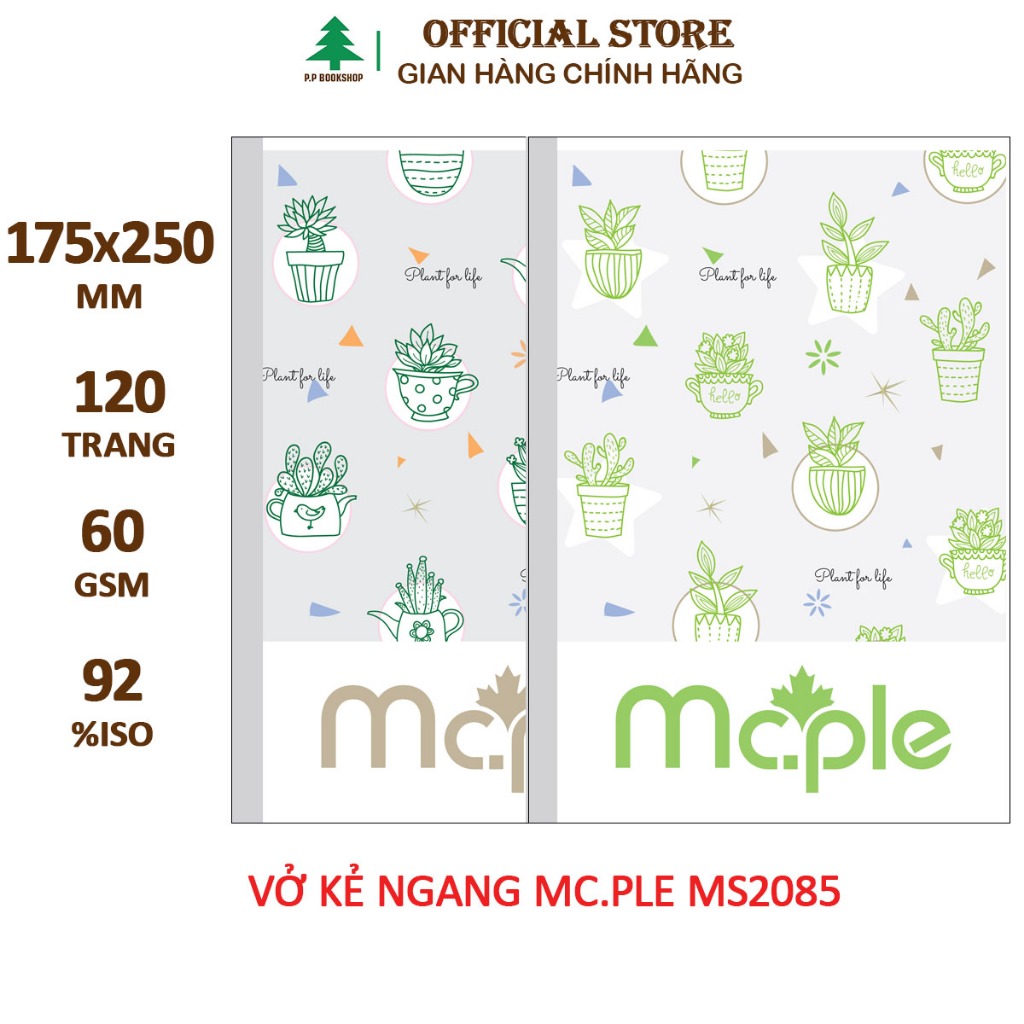 2085 - Vở Kẻ Ngang B5 120 trang MC.PLE