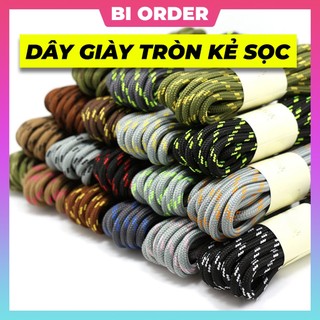 [19 màu] Dây Giày Tròn Vằn Cho Giày Leo Núi, Giày Đi Bộ - Dây Giày Thể Thao